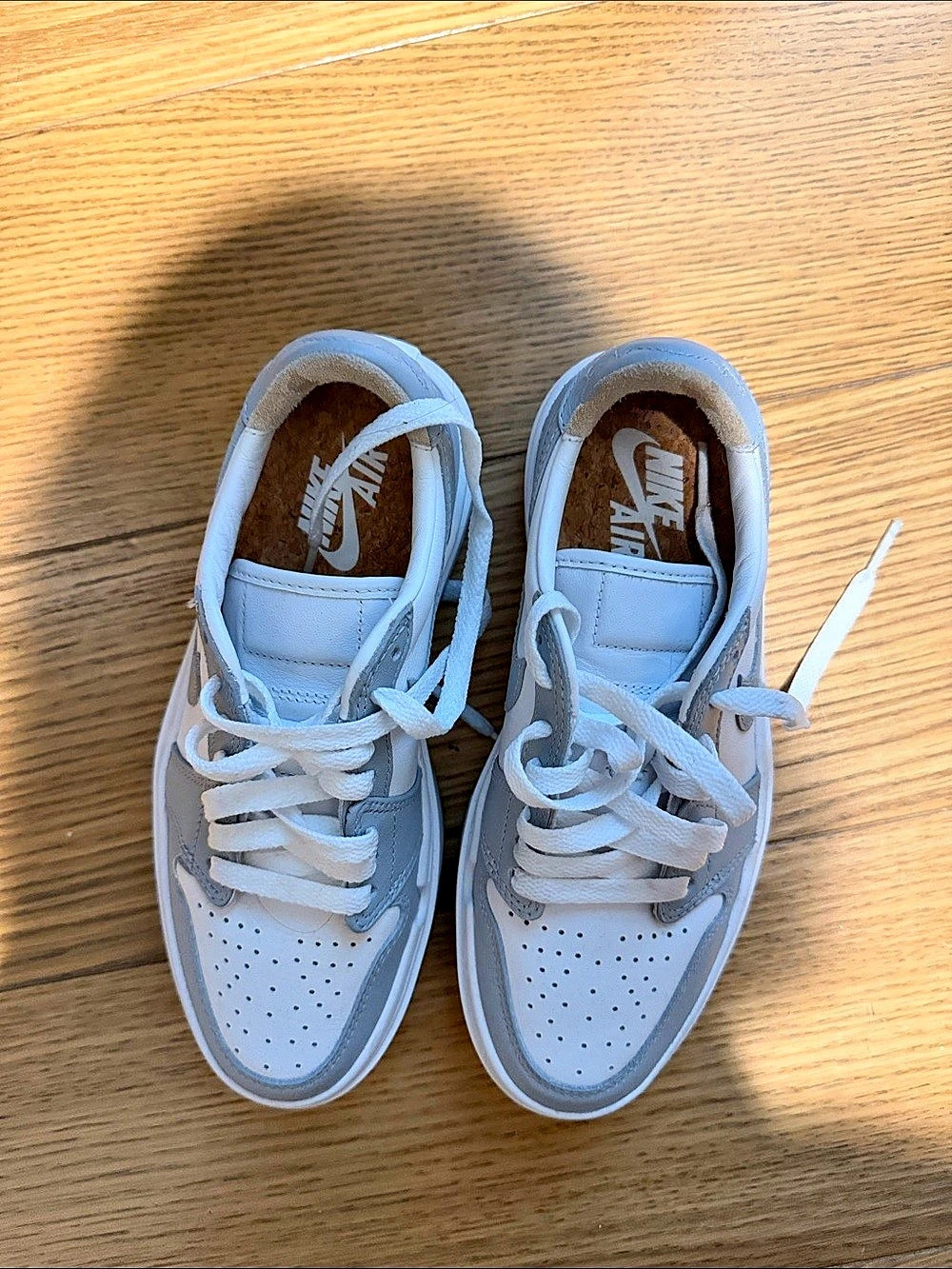 Nike air Dunk Low-Top Sneakers in Gray & White
